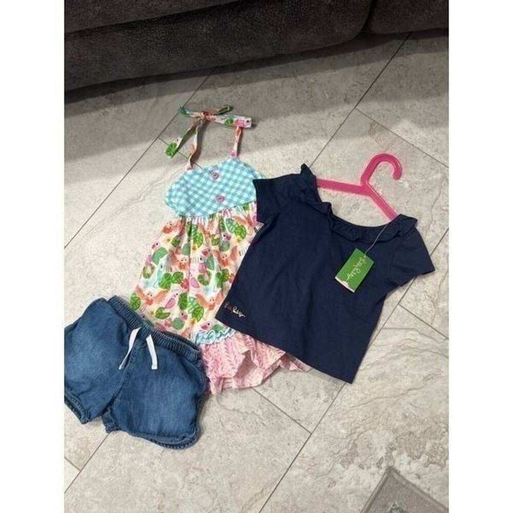 Lilly Pulitizer, cat & jack,‎ owl tunic bundle 4-5